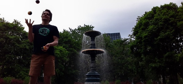 juggling in a park