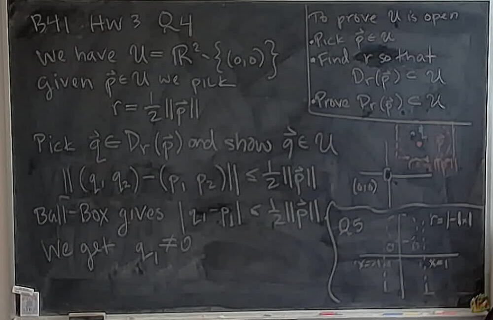 A photo of a whiteboard titled: B41 HW 3 Q4