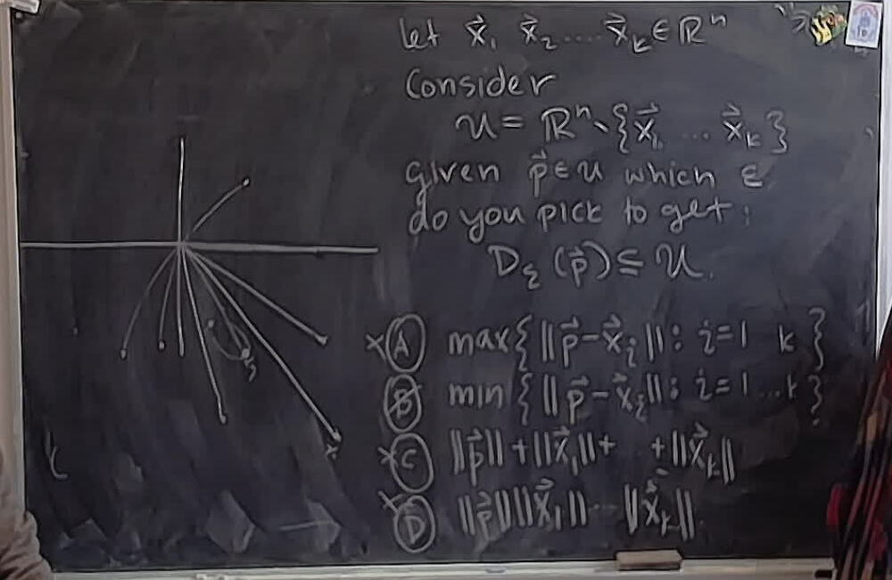 Multiple Choice Open Set Question A photo of a whiteboard titled: Multiple Choice Open Set Question